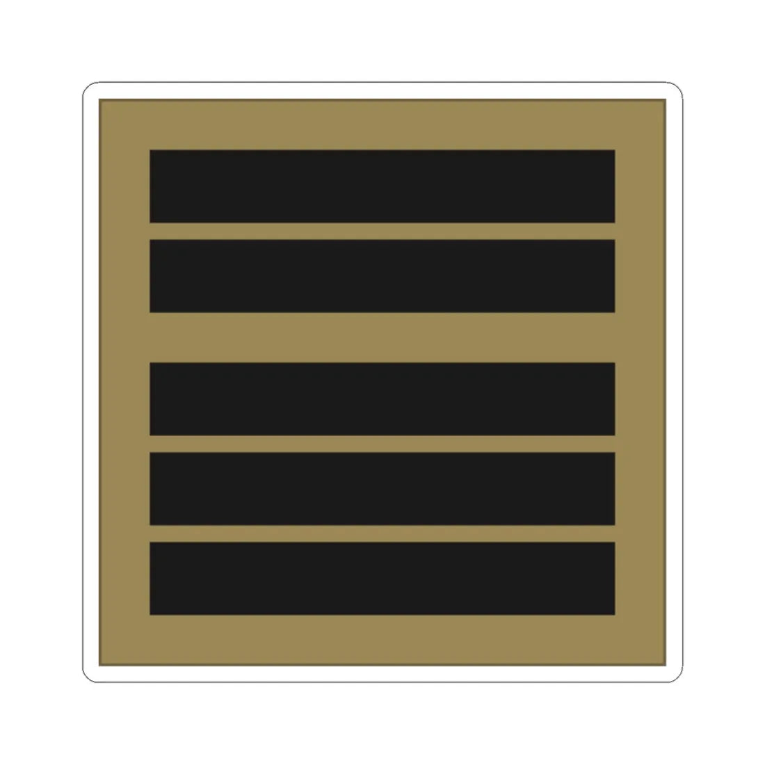 France Army OF 5 LowVis (Military Rank) STICKER Vinyl Kiss-Cut Decal 2 Inch White - The Sticker Space