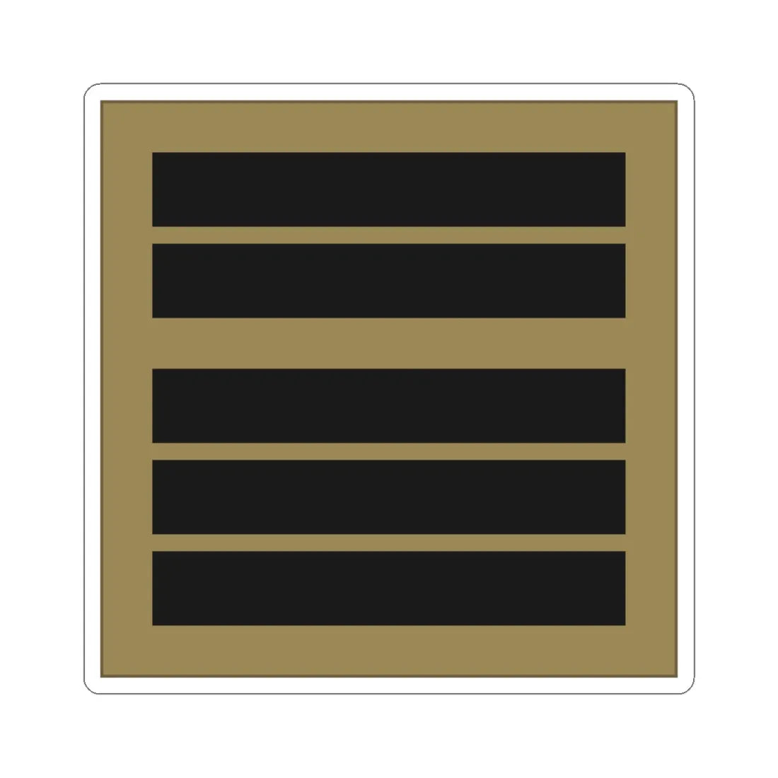 France Army OF 5 LowVis (Military Rank) STICKER Vinyl Kiss-Cut Decal 4 Inch White - The Sticker Space