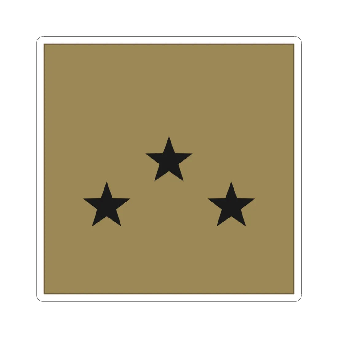 France Army OF 7 LowVis (Military Rank) STICKER Vinyl Kiss-Cut Decal 4 Inch White - The Sticker Space