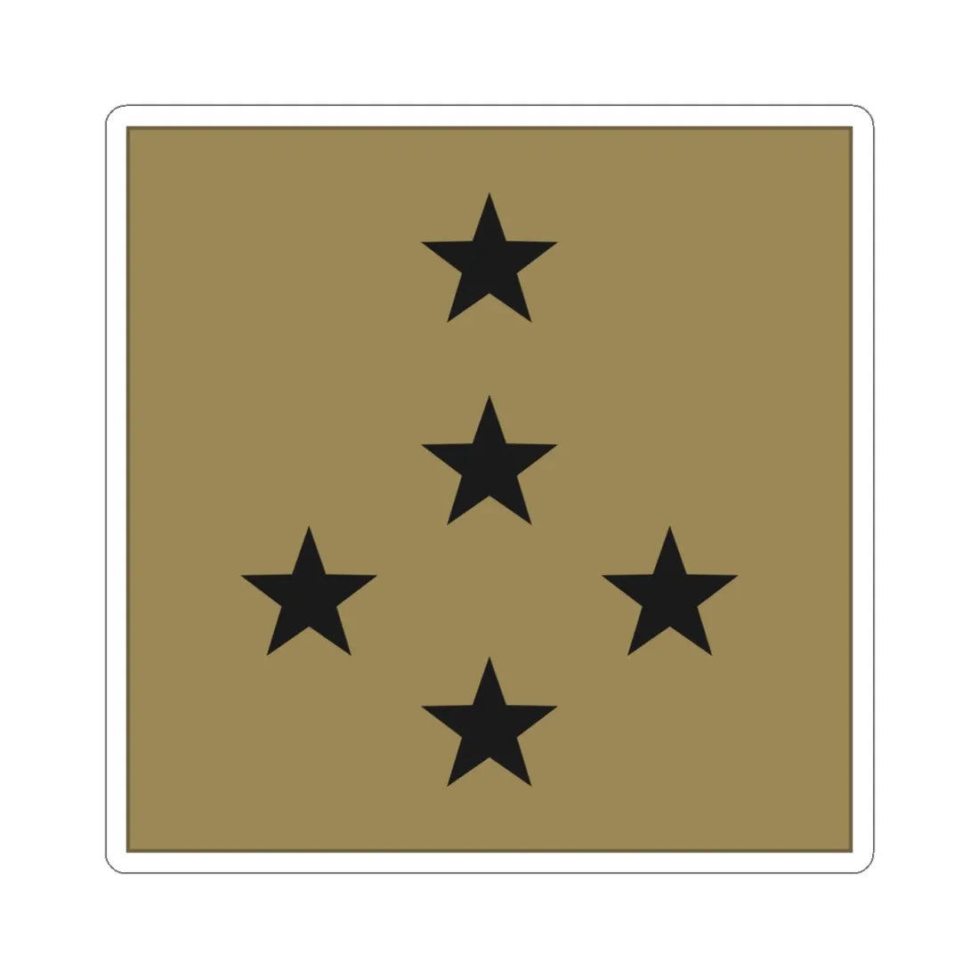 France Army OF 9 LowVis (Military Rank) STICKER Vinyl Kiss-Cut Decal 4 Inch White - The Sticker Space
