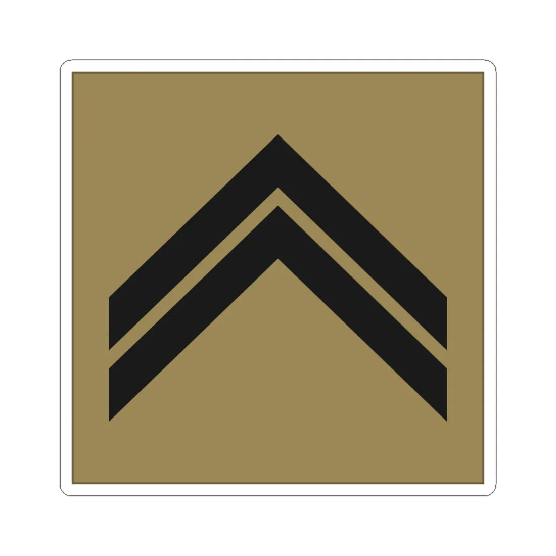 France Army OR 5 LowVis (Military Rank) STICKER Vinyl Kiss-Cut Decal 4 Inch White - The Sticker Space