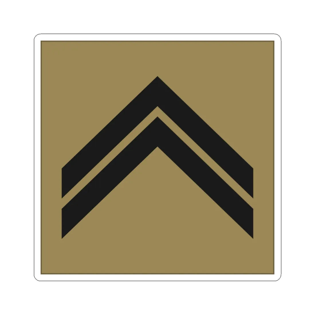 France Army OR 5 LowVis (Military Rank) STICKER Vinyl Kiss-Cut Decal 6 Inch White - The Sticker Space