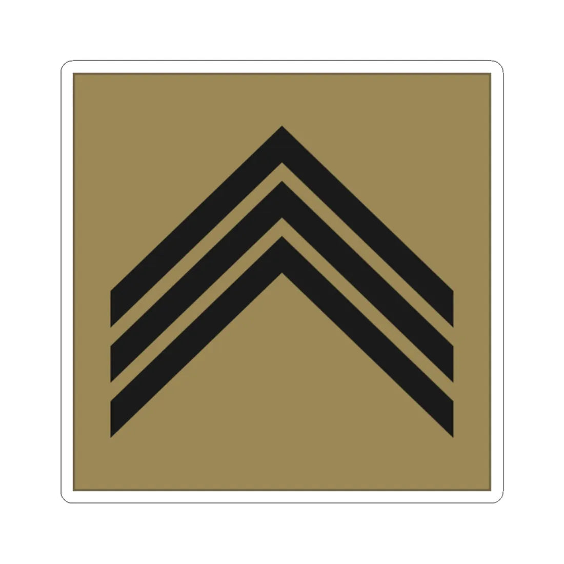 France Army OR 6 LowVis (Military Rank) STICKER Vinyl Kiss-Cut Decal 2 Inch White - The Sticker Space