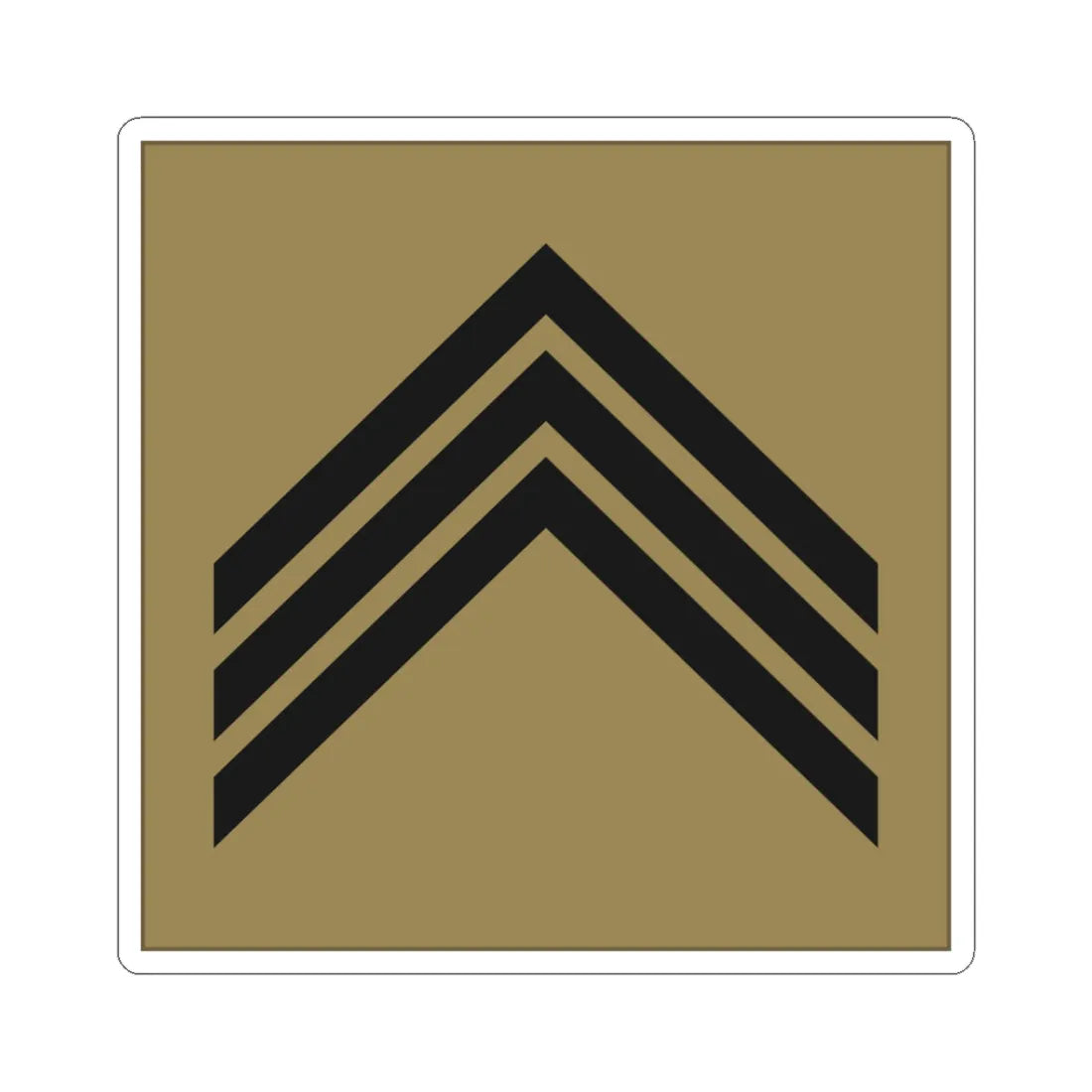 France Army OR 6 LowVis (Military Rank) STICKER Vinyl Kiss-Cut Decal 3 Inch White - The Sticker Space