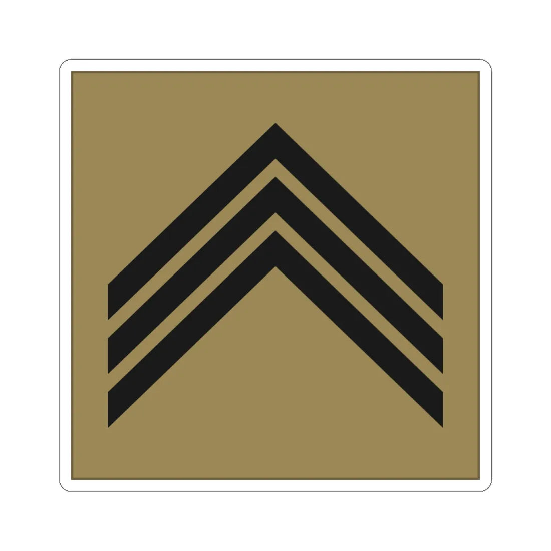 France Army OR 6 LowVis (Military Rank) STICKER Vinyl Kiss-Cut Decal 4 Inch White - The Sticker Space