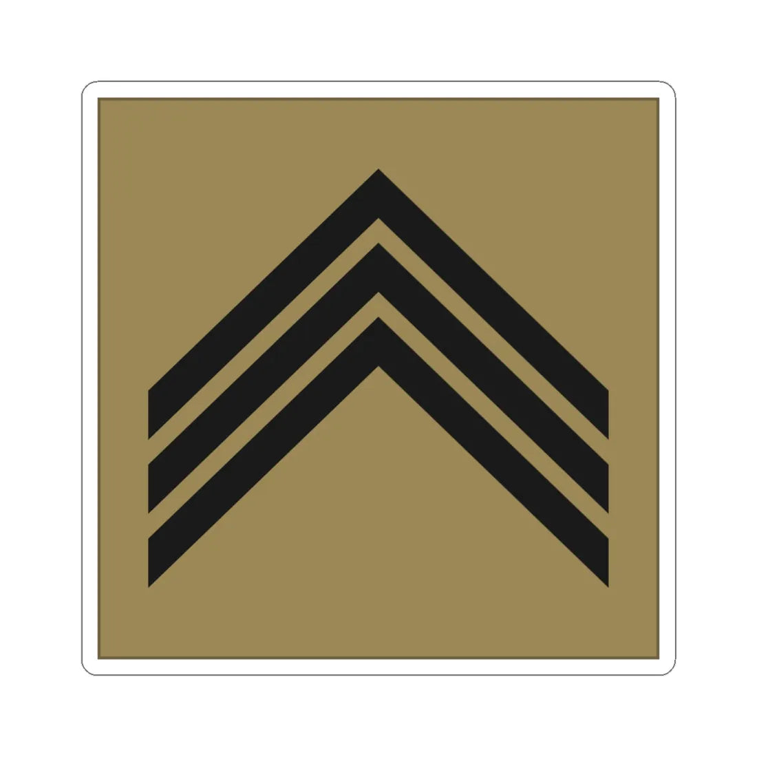 France Army OR 6 LowVis (Military Rank) STICKER Vinyl Kiss-Cut Decal 6 Inch White - The Sticker Space