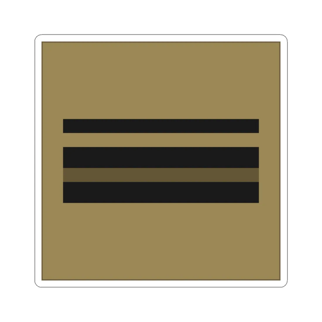 France Army OR 9b LowVis (Military Rank) STICKER Vinyl Kiss-Cut Decal 4 Inch White - The Sticker Space