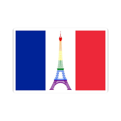France Gay flag (France) STICKER Vinyl Kiss-Cut Decal 2 Inch White - The Sticker Space