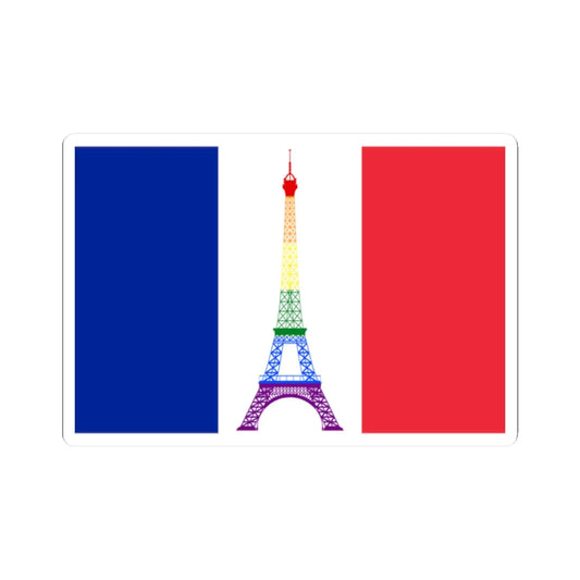 France Gay flag (France) STICKER Vinyl Kiss-Cut Decal 2 Inch White - The Sticker Space