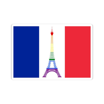 France Gay flag (France) STICKER Vinyl Kiss-Cut Decal 6 Inch White - The Sticker Space