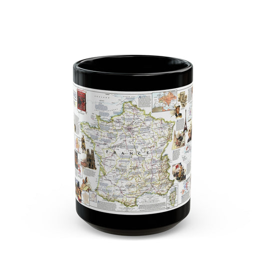 France- - Historical Evolution of a Nation (1989) (Map) Black Coffee Mug-15oz-The Sticker Space