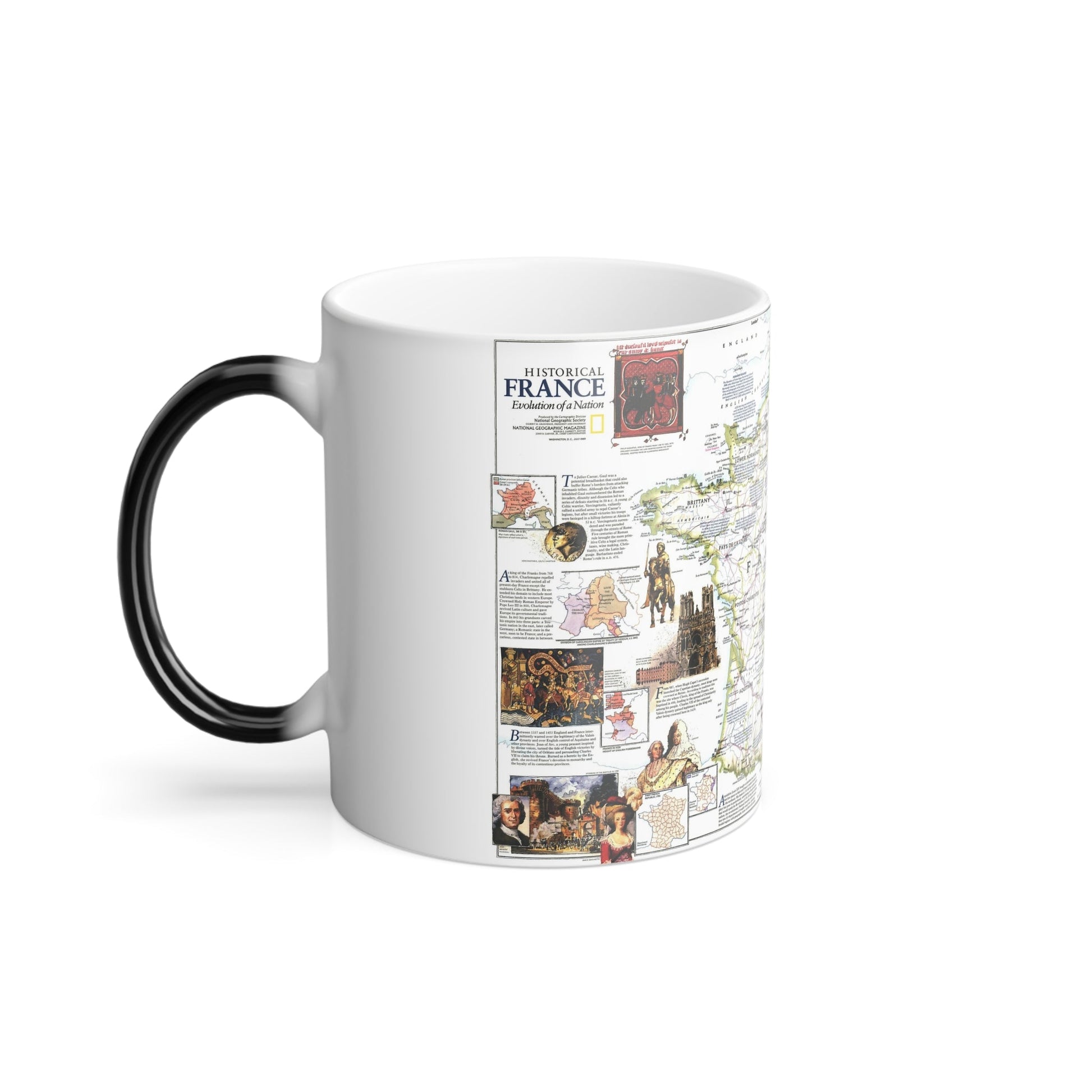 France- - Historical Evolution of a Nation (1989) (Map) Color Changing Mug 11oz-11oz-The Sticker Space