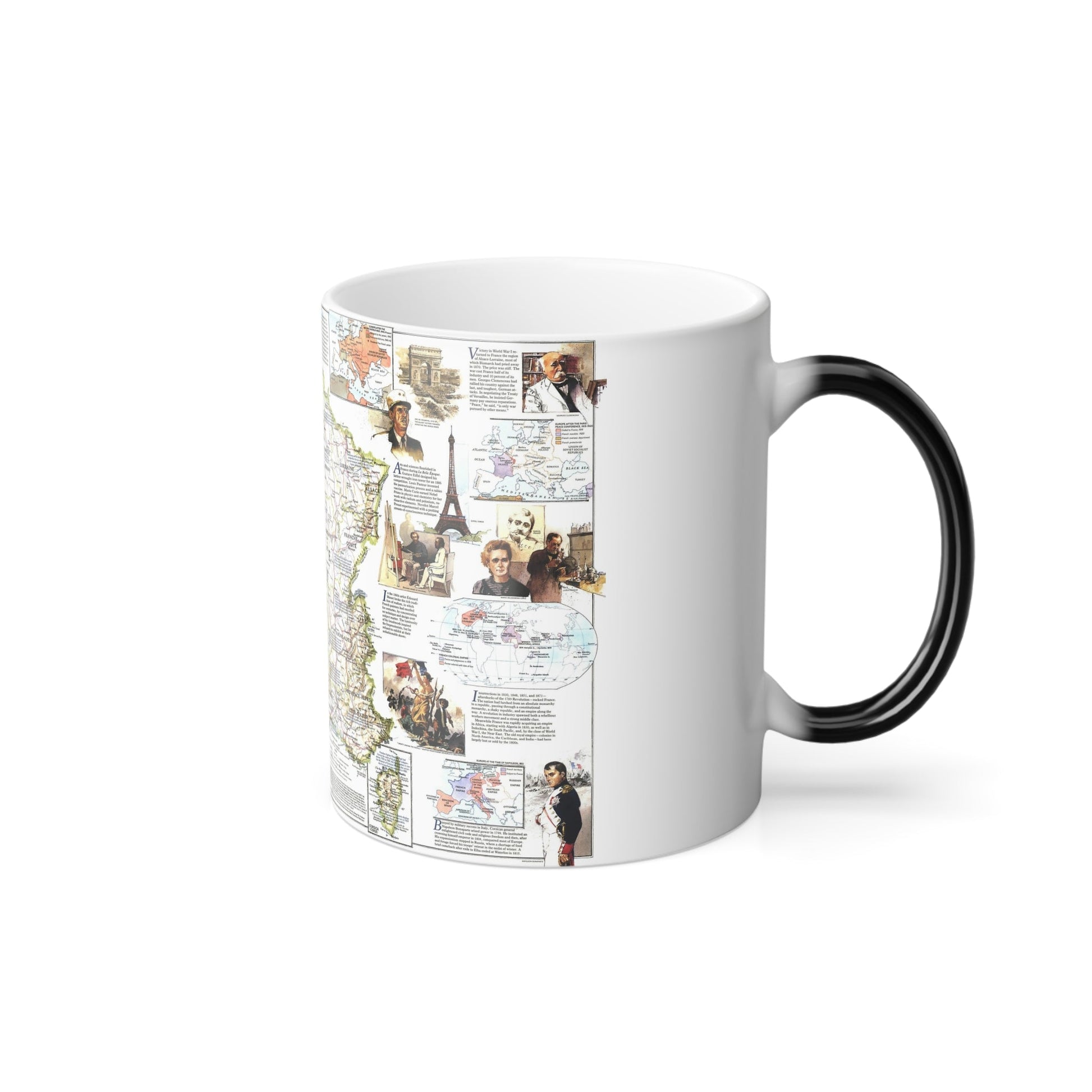 France- - Historical Evolution of a Nation (1989) (Map) Color Changing Mug 11oz-11oz-The Sticker Space