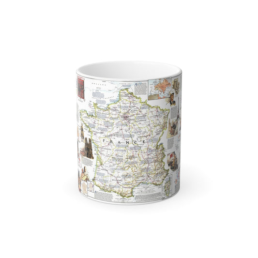 France- - Historical Evolution of a Nation (1989) (Map) Color Changing Mug 11oz-11oz-The Sticker Space