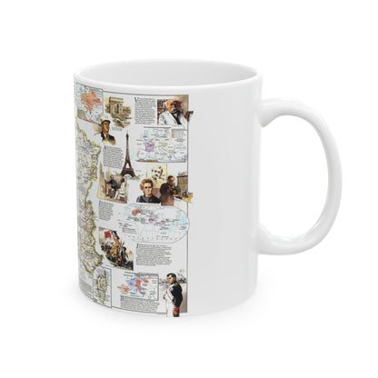 France- - Historical Evolution of a Nation (1989) (Map) White Coffee Mug-The Sticker Space