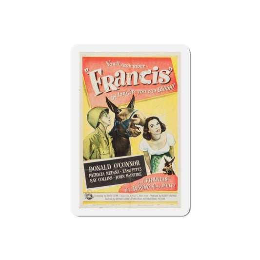 Francis 1950 Movie Poster Die-Cut Magnet-2 Inch-The Sticker Space