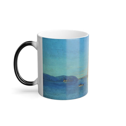 Francis Augustus Silva (1835-1886) Haverstraw Bay, New York - Oil on Canvas 1872 - Color Changing Mug 11oz-11oz-The Sticker Space