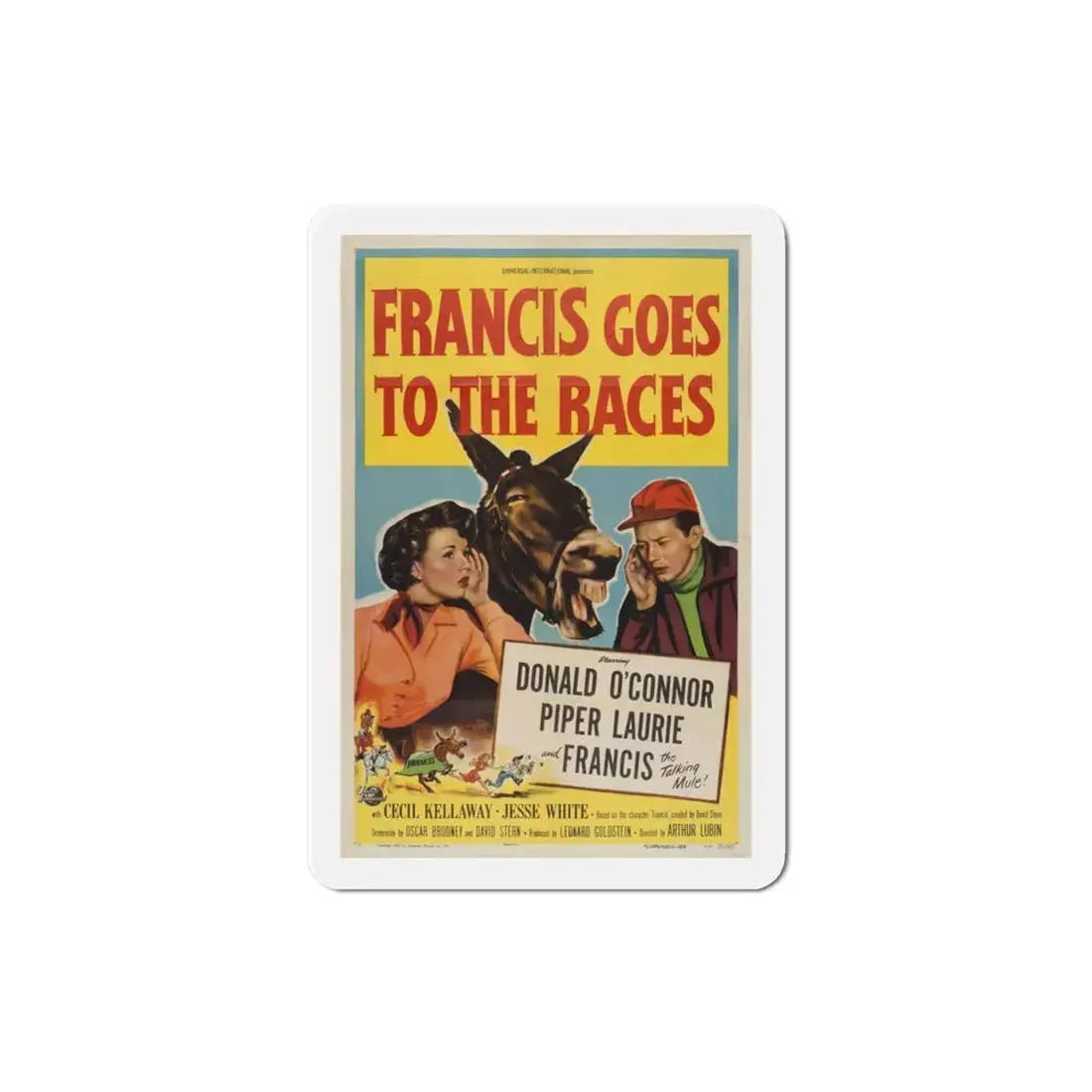 Francis Goes to the Races 1951 Movie Poster Refrigerator Magnet 3 Inch - The Sticker Space