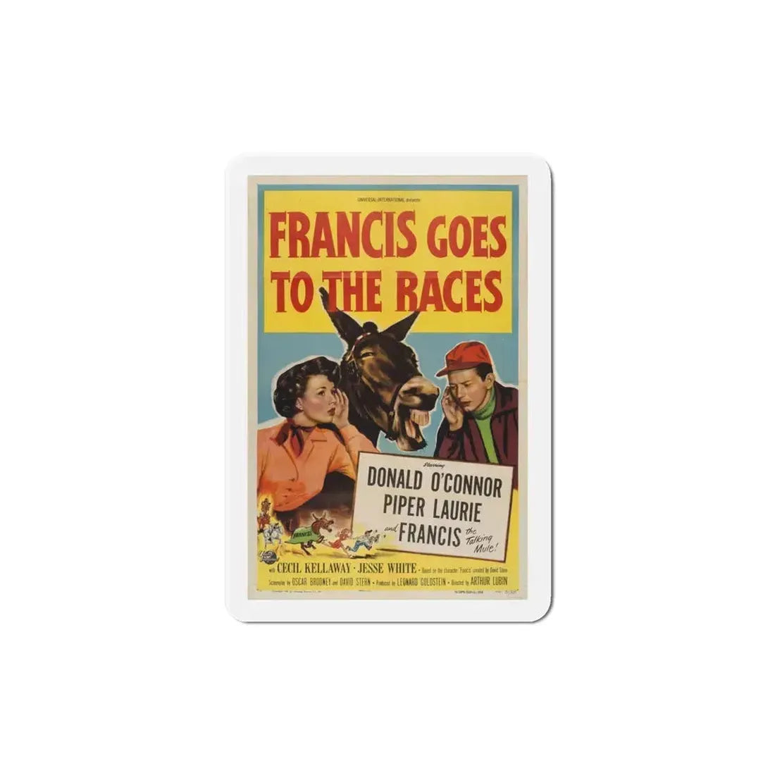 Francis Goes to the Races 1951 Movie Poster Refrigerator Magnet 5 Inch - The Sticker Space