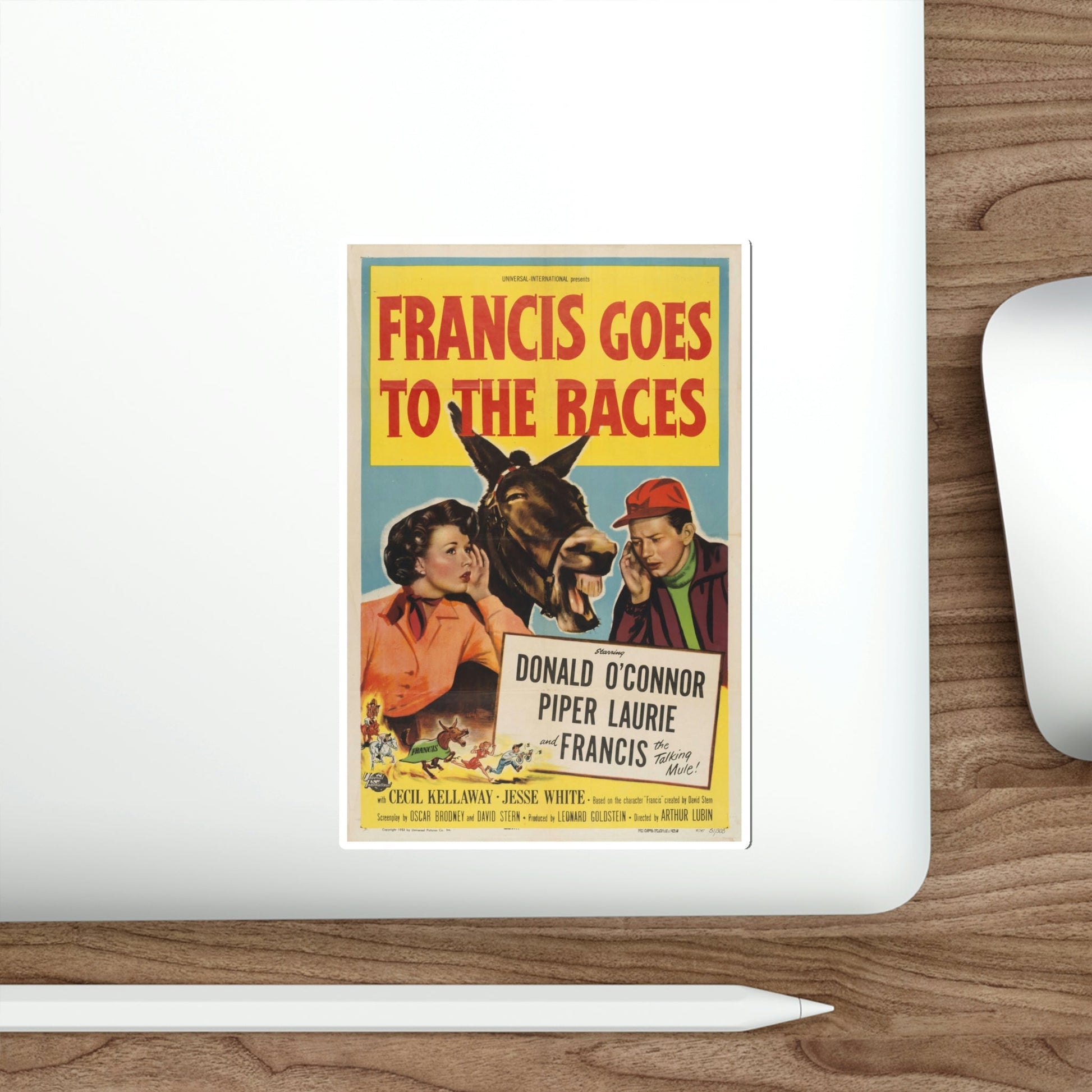 Francis Goes to the Races 1951 Movie Poster STICKER Vinyl Die-Cut Decal-The Sticker Space