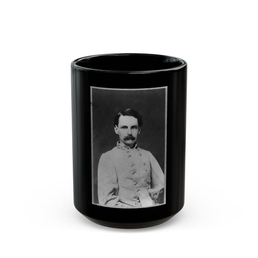 Francis Redding Tillou Nicholls, Half-Length Portrait, Facing Right, In Uniform (U.S. Civil War) Black Coffee Mug-15oz-The Sticker Space