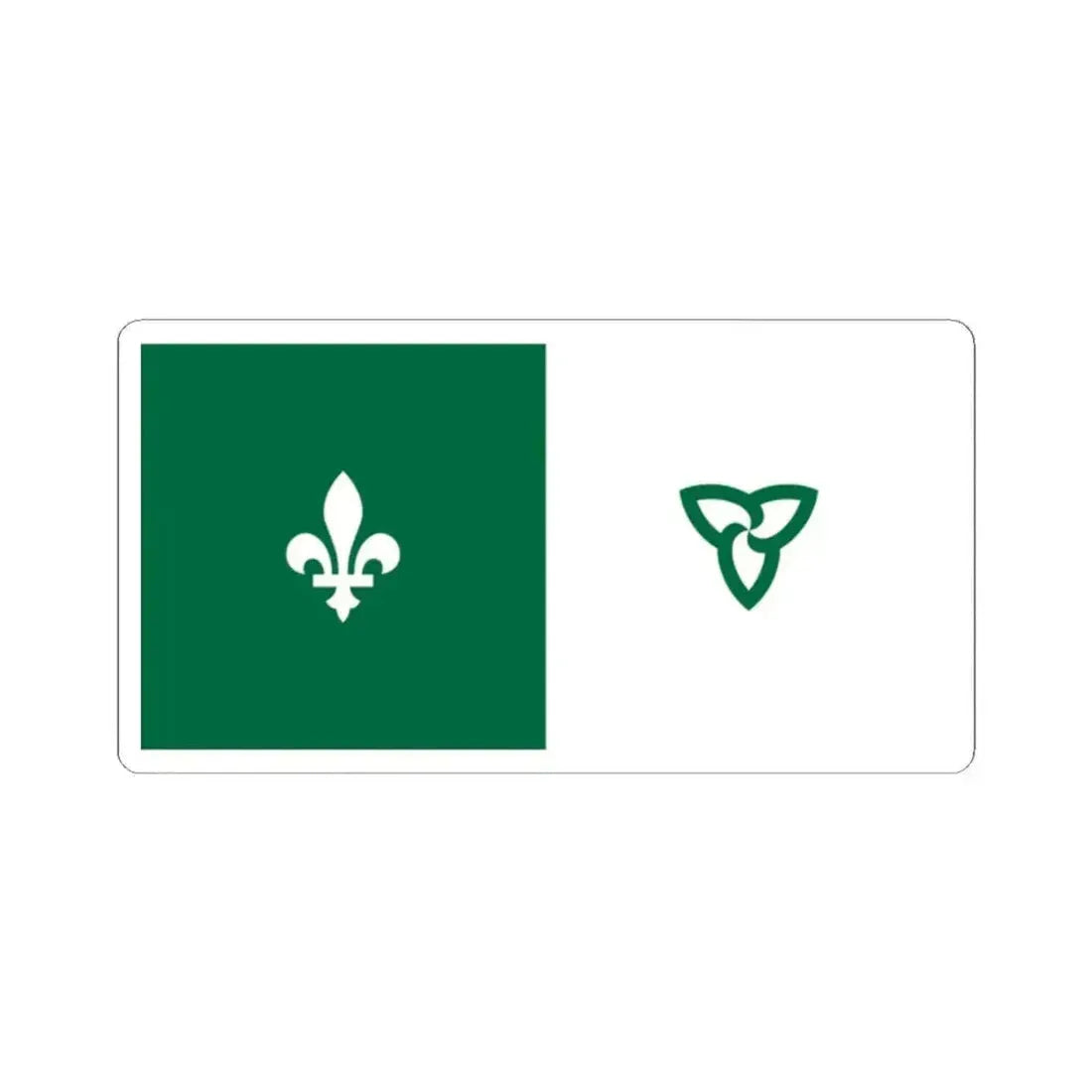 Franco-Ontarian flag (Canada) STICKER Vinyl Kiss-Cut Decal 2 Inch White - The Sticker Space