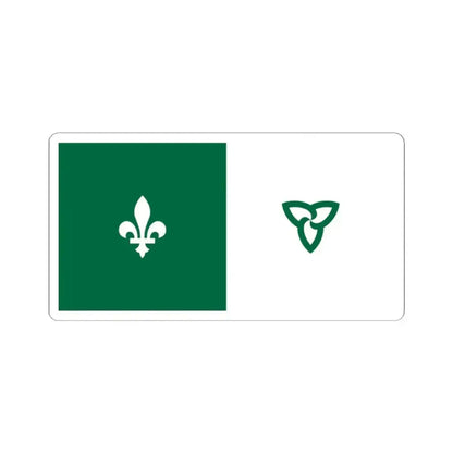 Franco-Ontarian flag (Canada) STICKER Vinyl Kiss-Cut Decal 2 Inch White - The Sticker Space