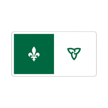 Franco-Ontarian flag (Canada) STICKER Vinyl Kiss-Cut Decal 3 Inch White - The Sticker Space
