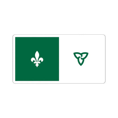 Franco-Ontarian flag (Canada) STICKER Vinyl Kiss-Cut Decal 4 Inch White - The Sticker Space