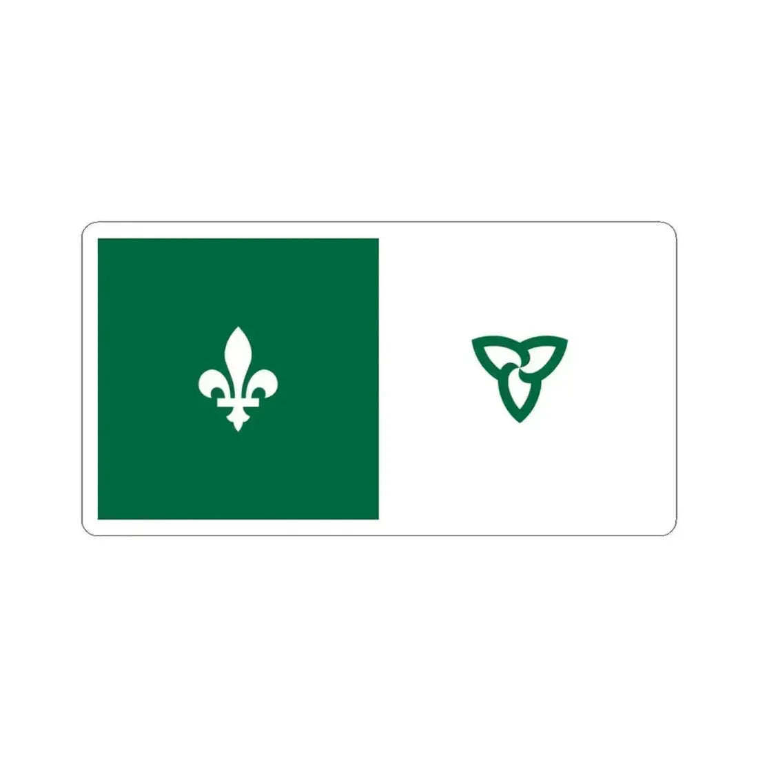 Franco-Ontarian flag (Canada) STICKER Vinyl Kiss-Cut Decal 6 Inch White - The Sticker Space