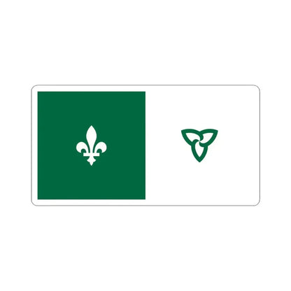 Franco-Ontarian flag (Canada) STICKER Vinyl Kiss-Cut Decal 6 Inch White - The Sticker Space