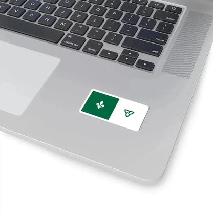 Franco-Ontarian flag (Canada) STICKER Vinyl Kiss-Cut Decal - The Sticker Space