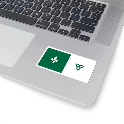 Franco-Ontarian flag (Canada) STICKER Vinyl Kiss-Cut Decal - The Sticker Space