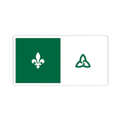Franco-Ontarian flag variant (Canada) STICKER Vinyl Kiss-Cut Decal 2 Inch White - The Sticker Space
