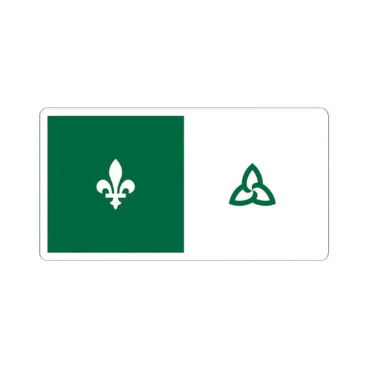 Franco-Ontarian flag variant (Canada) STICKER Vinyl Kiss-Cut Decal 2 Inch White - The Sticker Space