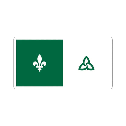 Franco-Ontarian flag variant (Canada) STICKER Vinyl Kiss-Cut Decal 3 Inch White - The Sticker Space