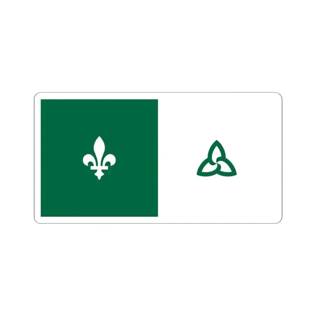 Franco-Ontarian flag variant (Canada) STICKER Vinyl Kiss-Cut Decal 4 Inch White - The Sticker Space
