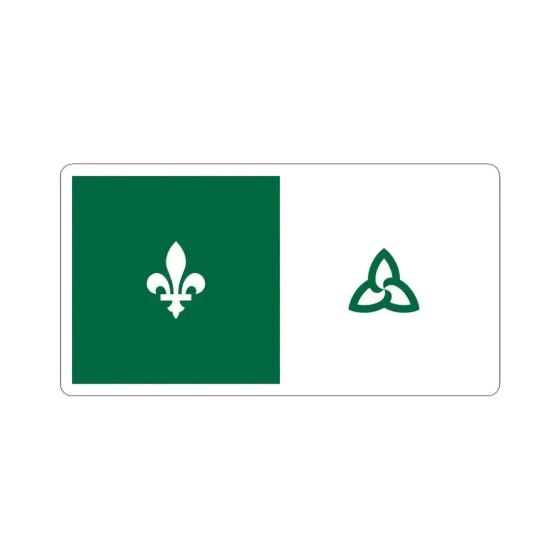 Franco-Ontarian flag variant (Canada) STICKER Vinyl Kiss-Cut Decal 6 Inch White - The Sticker Space