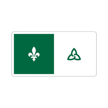 Franco-Ontarian flag variant (Canada) STICKER Vinyl Kiss-Cut Decal 6 Inch White - The Sticker Space
