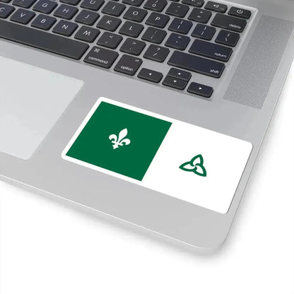 Franco-Ontarian flag variant (Canada) STICKER Vinyl Kiss-Cut Decal - The Sticker Space
