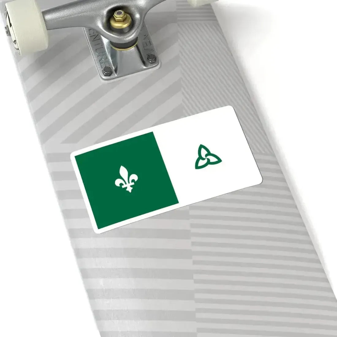 Franco-Ontarian flag variant (Canada) STICKER Vinyl Kiss-Cut Decal - The Sticker Space
