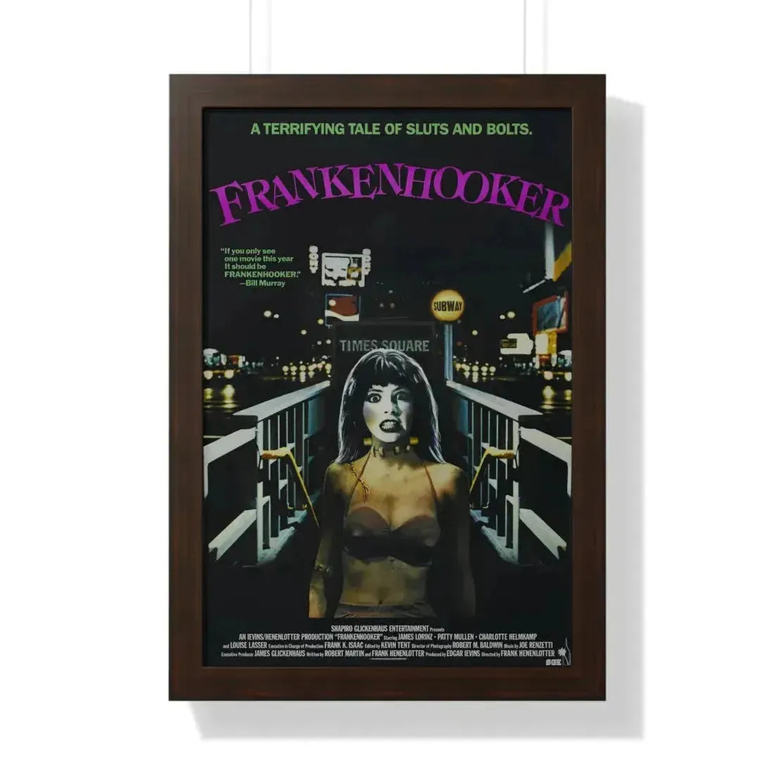 FRANKENHOOKER 1990 - Framed Movie Poster 16″ x 24″ Walnut - The Sticker Space