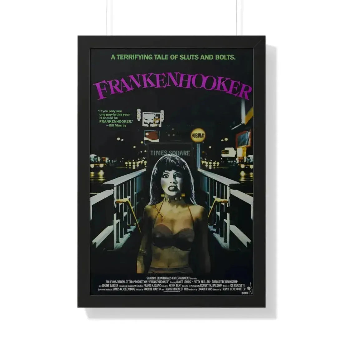 FRANKENHOOKER 1990 - Framed Movie Poster 20" x 30" Black - The Sticker Space