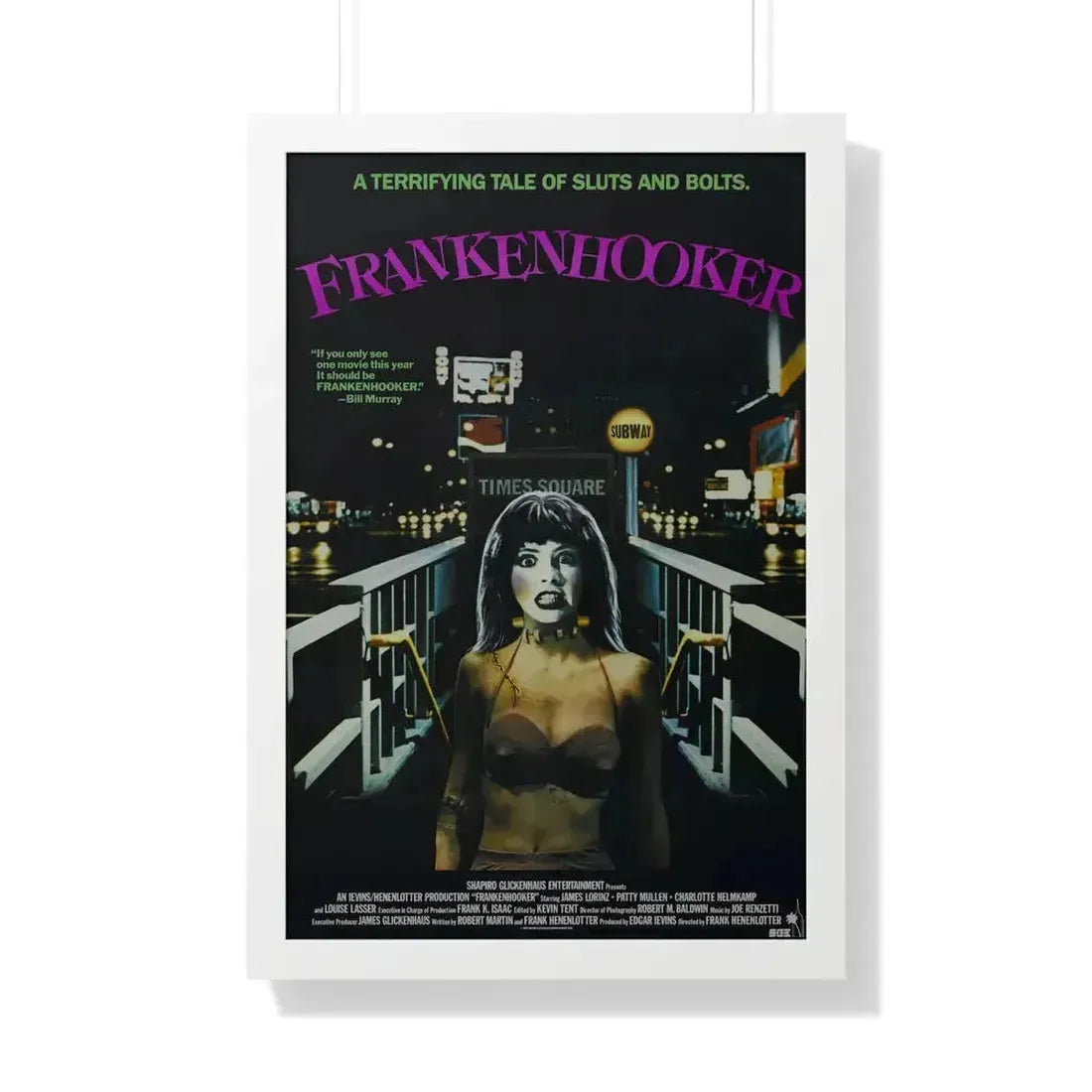 FRANKENHOOKER 1990 - Framed Movie Poster 20" x 30" White - The Sticker Space