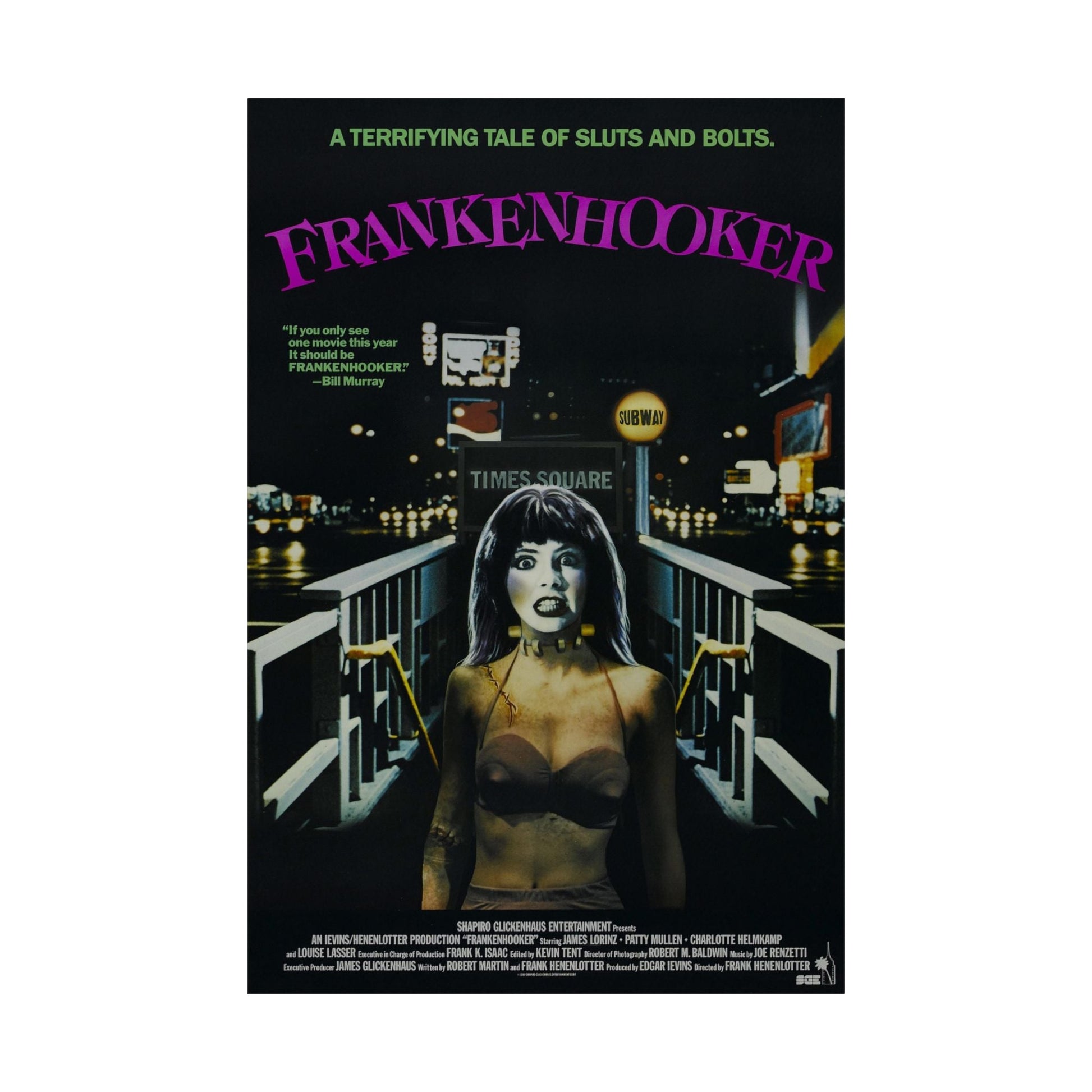 FRANKENHOOKER 1990 - Paper Movie Poster-The Sticker Space