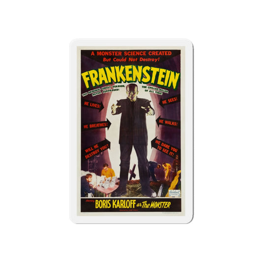 FRANKENSTEIN 1931 Movie Poster - Die-Cut Magnet-6 × 6"-The Sticker Space