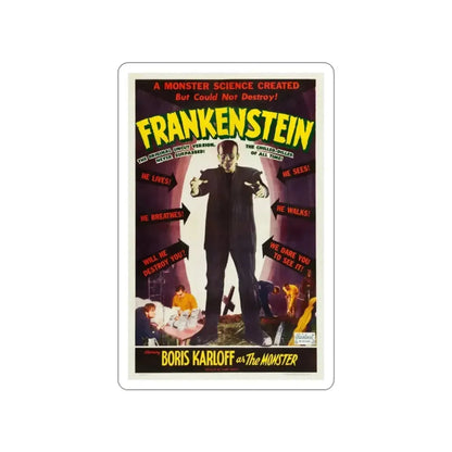 FRANKENSTEIN 1931 Movie Poster STICKER Vinyl Die-Cut Decal - The Sticker Space