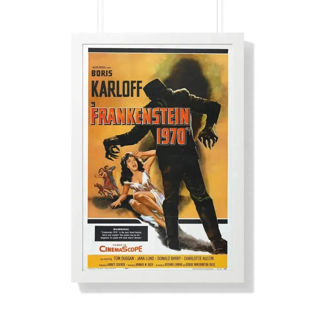 FRANKENSTEIN 1970 (2) 1958 - Framed Movie Poster 20" x 30" White - The Sticker Space