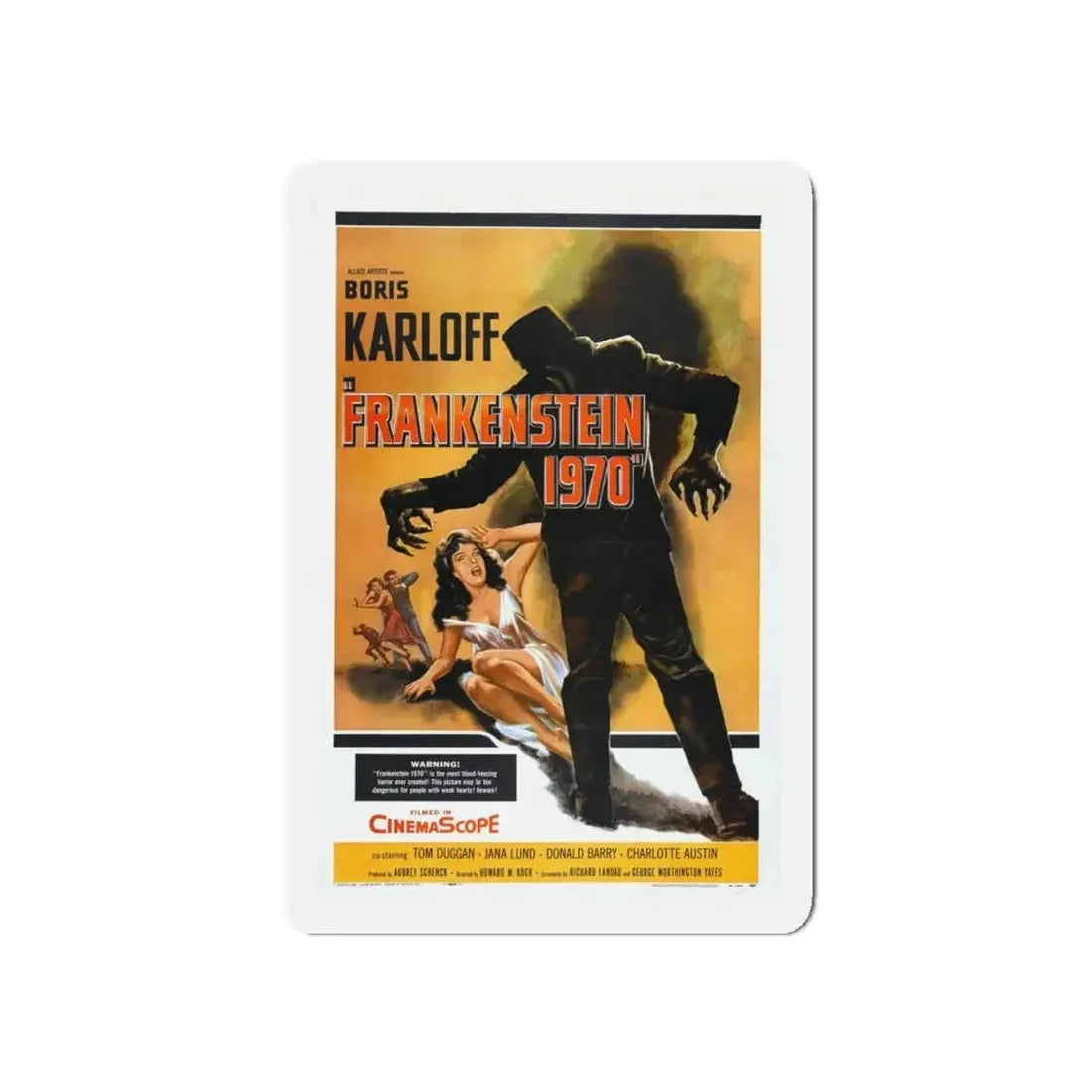FRANKENSTEIN 1970 (2) 1958 Movie Poster - Refrigerator Magnet - The Sticker Space