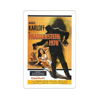 FRANKENSTEIN 1970 (2) 1958 Movie Poster - STICKER Vinyl Kiss-Cut Decal 3 Inch White - The Sticker Space